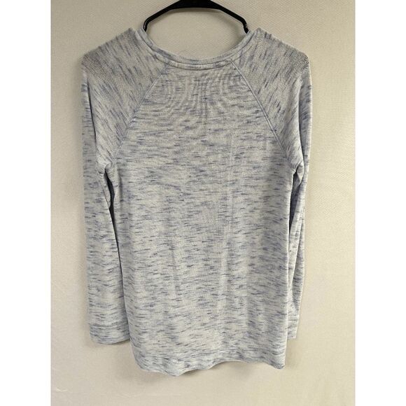 More Than Magic White & Blue Heather Diamond Sequin Sweatshirt Size XL-14/16 - Picture 2 of 3